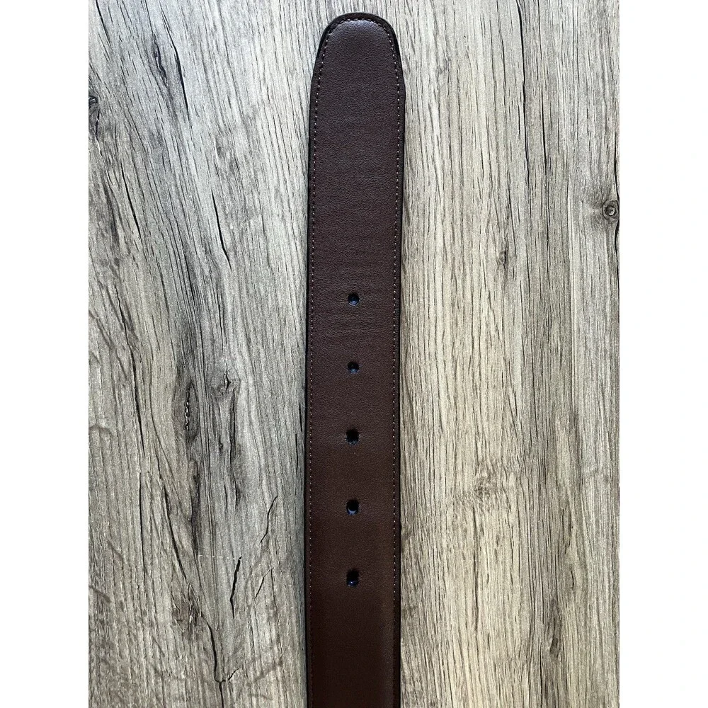 Roundtree & Yorke Black Full Grain Cowhide Dress Belt - Men's Size 44/110